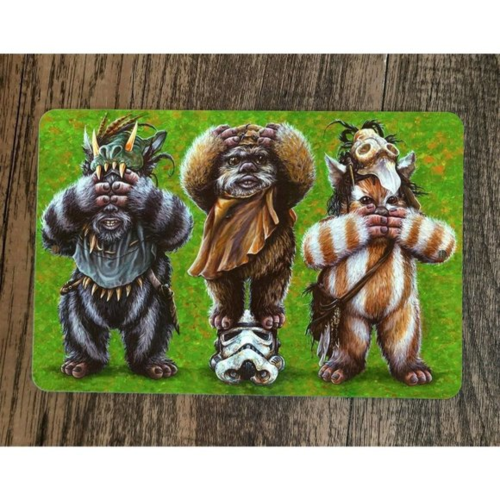 Star Wars See Hear Speak No‎ Evil Ewoks 8x12 Metal Wall Sign Poster